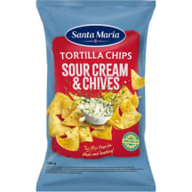 Grietinės ir laiškinių česnakų skonio kukurūzų traškučiai SANTA MARIA, 185 g