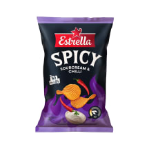 Grietinės ir aitriųjų paprikų skonio bulvių traškučiai ESTRELLA, 115 g