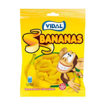 Bananų skonio guminukai VIDAL BANANAS, 90 g