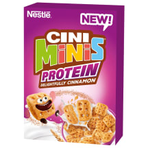 Cinamono skonio pusryčių dribsniai su vitaminais ir geležimi NESTLE CINI MINIS PROTEIN, 340 g