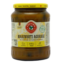 Marinuoti agurkai KĖDAINIŲ KONSERVŲ FABRIKAS, su medumi ir garstyčiomis, 680 / 340 g