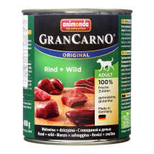 Konservuotas šunų ėdalas su jautiena GRAN CARNO ADULT, 800 g