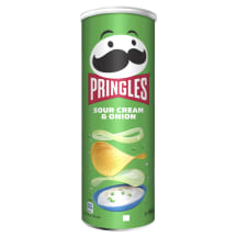 Bulvių traškučiai su grietine ir svogūnais PRINGLES, 165 g