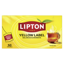 Juodoji arbata LIPTON YELLOW LABEL, 50 vnt.