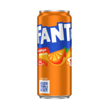 Gazuotas apelsinų skonio gaivusis gėrimas FANTA, 330 ml