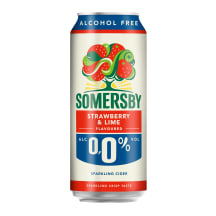 Nealkoholinis sidras SOMERSBY STRAWBERRY & LIME, 0,5 l
