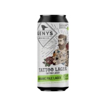 Alus GENYS ORGANIC TATTOO LAGER PALE LAGER, 4,0 %, 0,44 l
