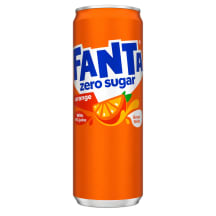 Gazuotas gaivusis gėrimas FANTA ORANGE ZERO, 0,33 l