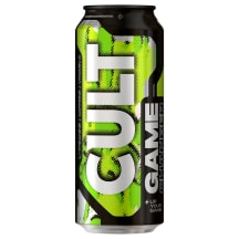 Persikų ir nektarinų skonio energinis gėrimas su saldikliu CULT GAME CHANGER, 0,5 l