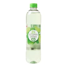 Lengvai gazuotas gėrimas RIMI MINT - LIME, su vitaminais ir cinku, 0,568 l