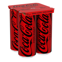 Gaivusis gėrimas COCA-COLA ZERO, su saldikliais, 4 x 0,33 l