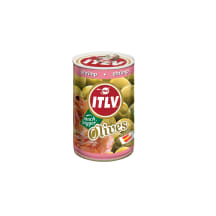 Žaliosios alyvuogės įdarytos krevečių pasta ITLV, 300 g / 110 g