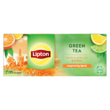 Žalioji arbata LIPTON GREEN CITRUS, 25 vnt.