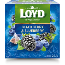 Vaisinė arbata su mėlynėmis ir gervuogėmis LOYD, 20 pak.