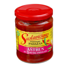 Aštrus SUSLAVIČIAUS pomidorų padažas su 5 rūšių pipirais, 500 g