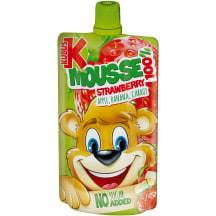 Obuolių, bananų, braškių ir morkų tyrelė KUBUŠ, 100 g