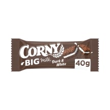 Javainių batonėlis su pertepimu CORNY BIG MILK DARK & WHITE, 40 g