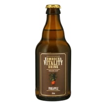Ekologiškas natūraliai gazuotas ananasų skonio arbatos gėrimas KOMBUČA VITALITY DRINK, 330 ml