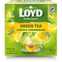 Citrinų ir citrinžolių skonio žalioji arbata LOYD, 30 g