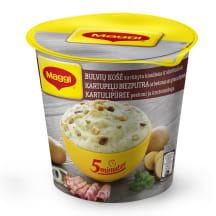 Rūkytos kiaulienos skonio bulvių košė MAGGI 5 MINUTES su skrebučiais, 53 g