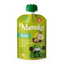 Ekologiška MAMUKO kriaušių, slyvų ir juodųjų serbentų tyrelė, nuo 4 mėn, 100 g