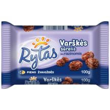 Varškės sūrelis su razinomis RYTAS, 8% rieb., 100 g