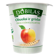 Ekologiškas jogurtas su obuoliais ir grūdais DOBILAS, 2,5-3,5% rieb., 300 g