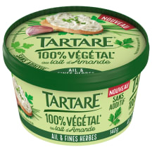 Augalinės kilmės produktas migdolų pagrindu su česnakais ir žolelėmis TARTARE, 53 % riebumo, 140 g