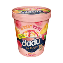 Valgomieji ledai DADU APRICOT ROCKS su aviečių įdaru ir abrikosais, 400 ml / 325 g