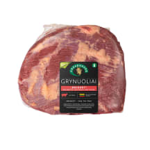 Atšaldyta jautienos krūtininė be kaulo GRYNUOLIAI, vakuume, 1 kg
