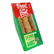 Sumuštinis ŽALGIRIS su plėšyta kiauliena, ČEDERIO sūriu ir marinuota aitriąja paprika FOOD ON FOOT, 170 g