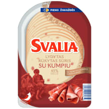 Lydytas rūkytas sūris su kumpiu SVALIA, 45 % rieb., 150 g