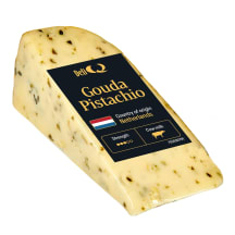 Puskietis fermentinis brandintas sūris su pistacijomis DELI Q GOUDA, 50 % rieb., 1 kg