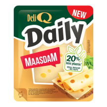 Olandiško Maasdam sūrio riekelės DELI Q DAILY, 100 g