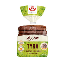 Juoda duona su skaldytais rugių branduoliais ir saulėgrąžomis AGOTOS TYRA, 340 g
