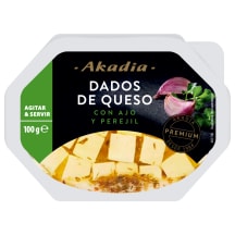 Sūris su petraž. ir česn. AKADIA, 45 %, 100 g