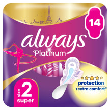 Higieniniai paketai ALWAYS PLATINUM SUPER DUO PLUS, 14 vnt.