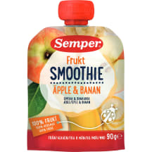 Geriamoji bananų ir obuolių tyrė SEMPER, 6 mėn, 90 ml