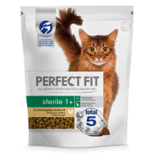 Sausas kačių ėdalas su vištiena PERFECT FIT STERILE, 750 g