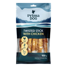 Vištienos ir apdorotos odos lazdelė PrimaDog 13 cm,11vnt,100g