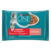 Šlapias ėdalas katėms One Sterilcat su lašišomis 4x85g