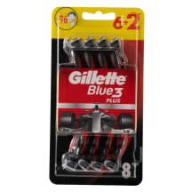 Vienkartiniai skustuvai GILLETTE BLUE 3 Plus Red, 6+2vnt