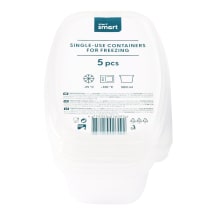 Vienkartiniai indai maisto šaldymui 500 ml, 5 vnt RIMI SMART