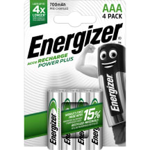 Šarminės baterijos ENERGIZER Power Plus Rech AAA, 4 vnt