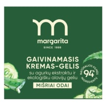 Gaivinamasis veido kremas-gelis su agurkų ekstraktu ir alavijų geliu MARGARITA,  50 ml