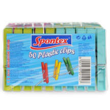 Plastikiniai skalbinių segtukai SPONTEX, 50 vnt., AW25