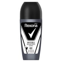 Vyriškas rutulinis dezodorantas REXONA INVISIBLE ON BLACK&WHITE, 50 ml