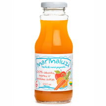 Morkų, obuolių ir moliūgų sultys 100% MARMALUZI, 250 ml