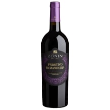 Raudonasis sausas vynas ZONIN PRIMITIVO DI MANDURIA, 14,5 %, 0,75 l
