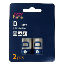Baterijos COZY HOME D 1,5 V LR20, 2 vnt